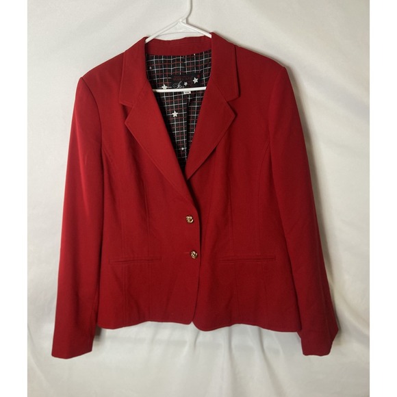 Vintage Mary Kay Star by Lion Uniform Group Red Blazer Jacket Women's Size 12R - Picture 2 of 14